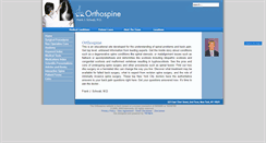 Desktop Screenshot of orthospine.com